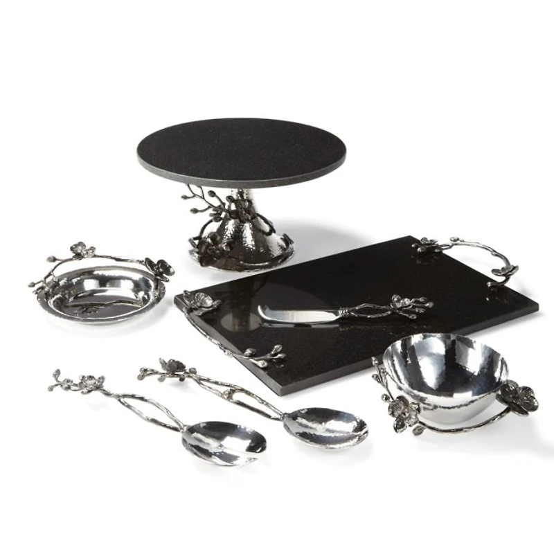 Black Orchid Nut Bowl