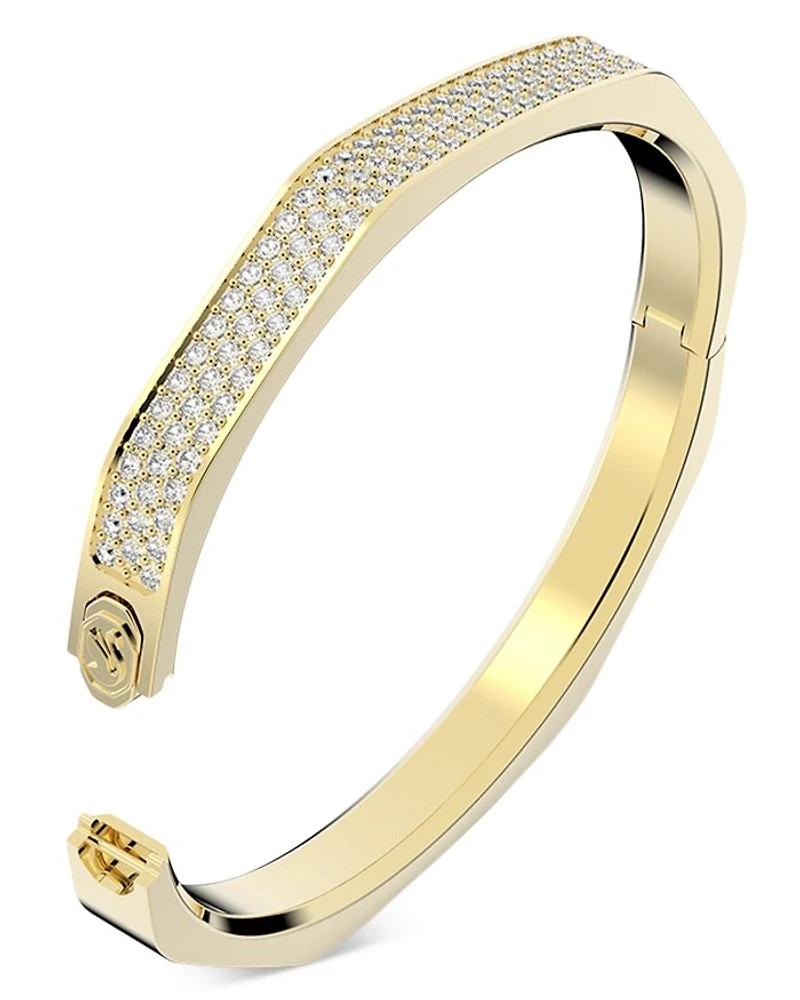 Dextera Pavé Octagon Bangle Bracelet Gold Tone