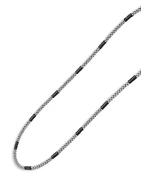 Caviar Silver Station Ceramic Beaded Necklace