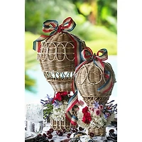 Provence Rattan Whitewash Large Hot Air Balloon Basket