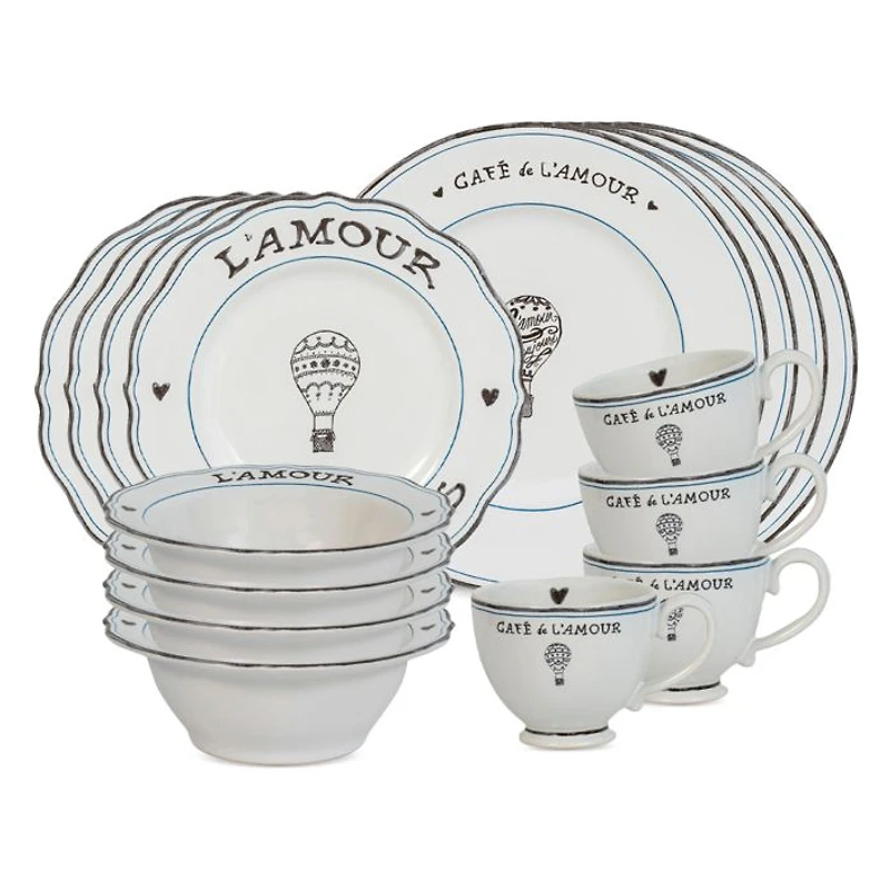 L'Amour Toujours Dinnerware, Set of 16