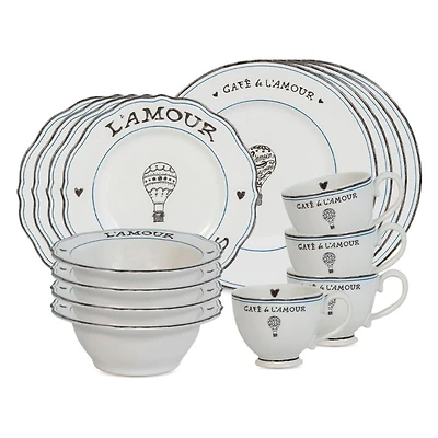 L'Amour Toujours Dinnerware, Set of 16