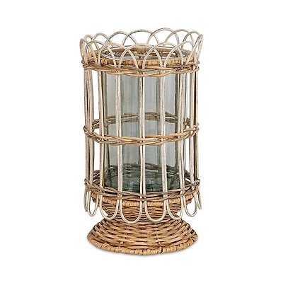 Juliska Provence Rattan Whitewash Large Hurricane