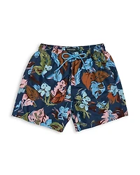 Dartmoor Bay Foliage Print 7" Swim Trunks