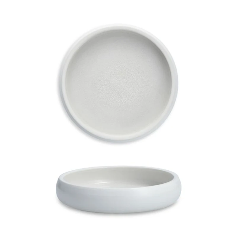 Cloud Terre® 6" Shallow Salad Bowl, White, Set of 4