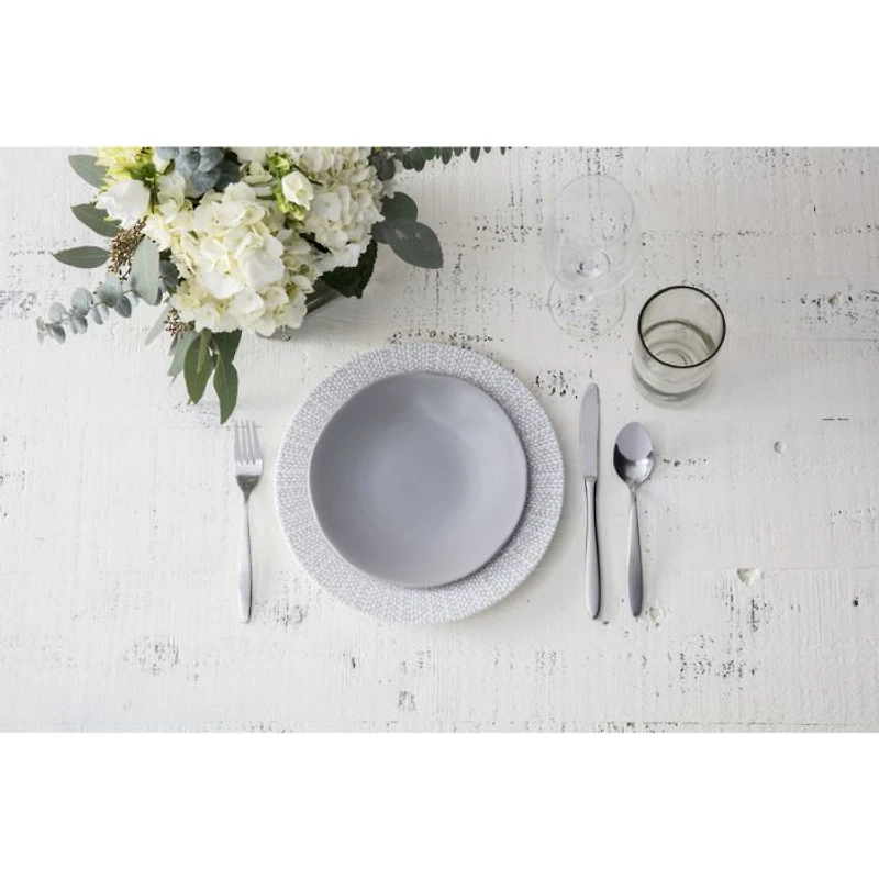 Amanda Embossed Dinner Plate, Set of 4