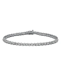 Suzanne Kalan 18K White Gold Princess Diamond Tennis Bracelet