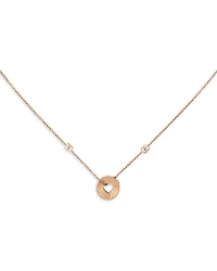 18K Rose Gold Icon Heart & Double G Pendant Necklace, 40"-42"