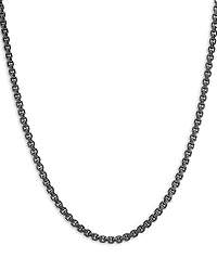 David Yurman Stainless Steel & Sterling Silver Box Chain Necklace