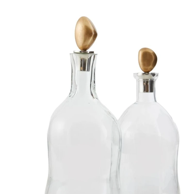 Stavros Glass Decanters, Set of 2