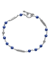 Lagos Sterling Silver Caviar Icon Ultramarine Beaded Bracelet