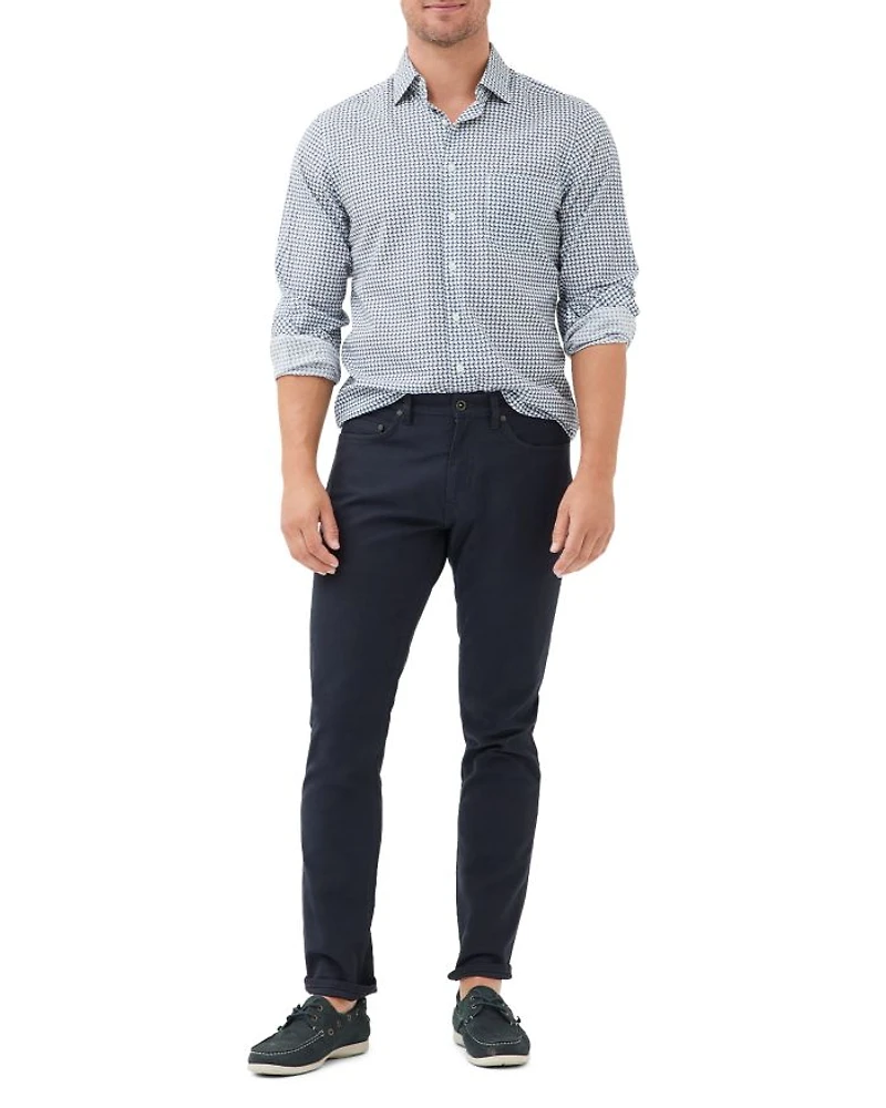 Marshland Cotton Poplin Geo Print Shirt