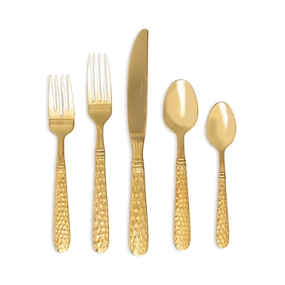 Vietri Martellato Gold 5-Piece Place Setting