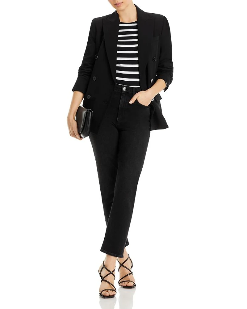Cotton Long Sleeve Striped Tee