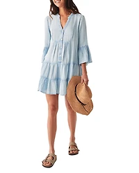 Faherty Kasey Organic Cotton Tiered Dress