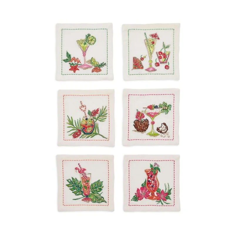 Tropicana Cocktail Napkin, Set of 6 in a Gift Box