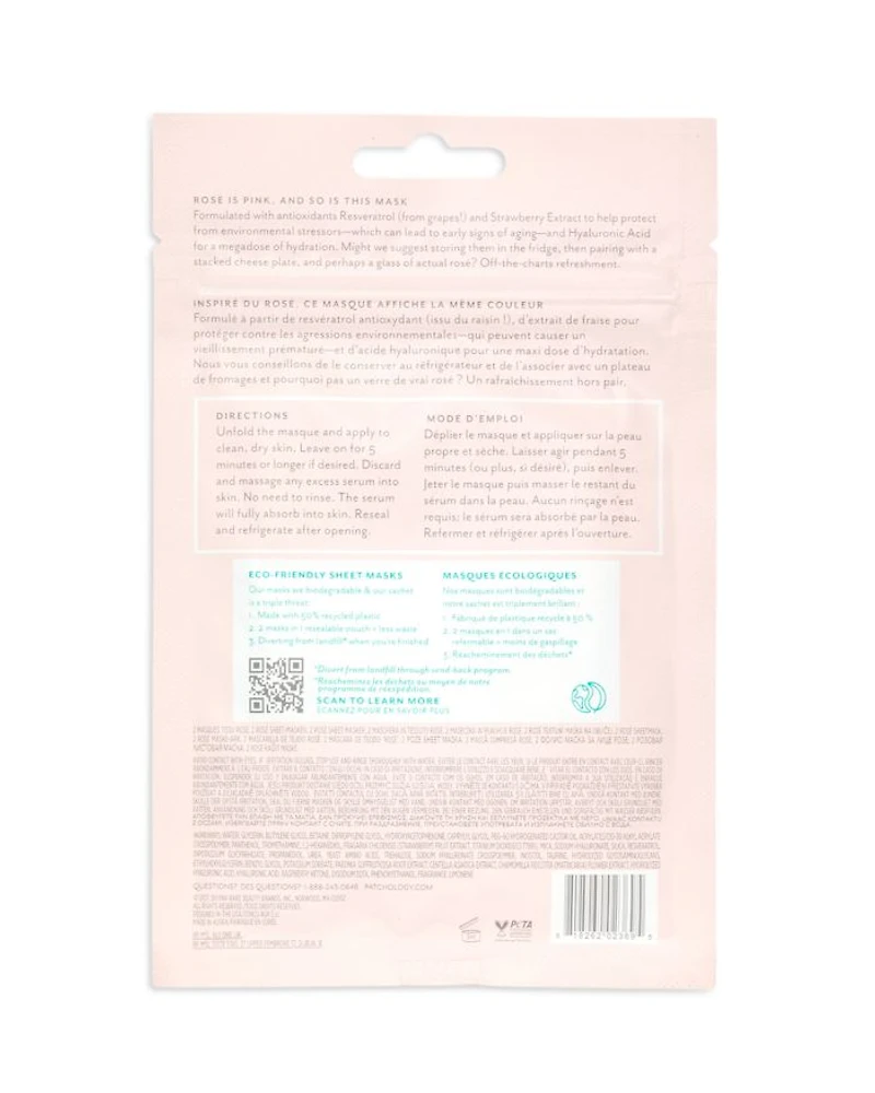 Serve Chilled Rosé Sheet Mask, Pack of 2
