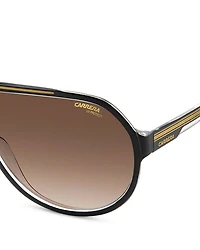 Aviator Shield Sunglasses, 64mm