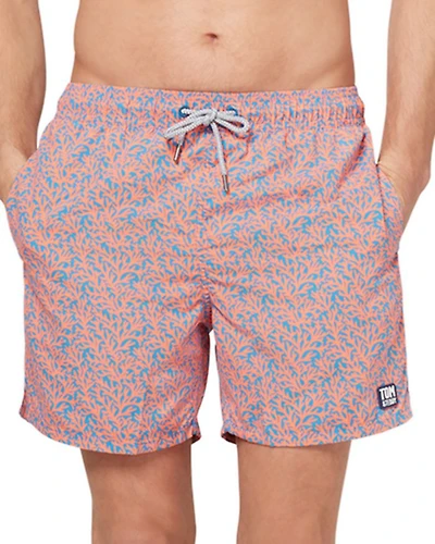 Coral Print 6" Swim Trunks