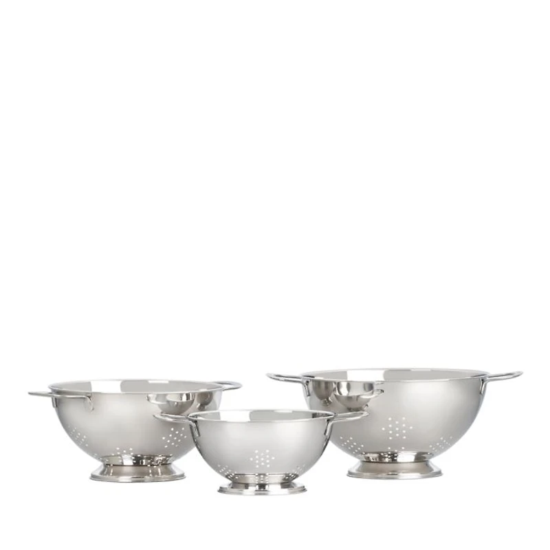 3 Pc Stainless Steel Colander Set
