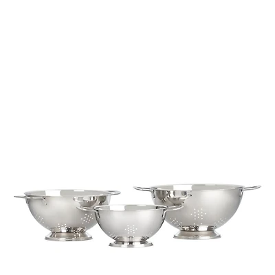 3 Pc Stainless Steel Colander Set