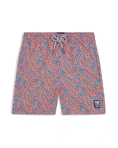 Tom & Teddy Boys' Coral Print Swim Trunks - Little Kid, Big Kid