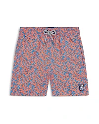 Tom & Teddy Boys' Coral Print Swim Trunks - Little Kid, Big Kid