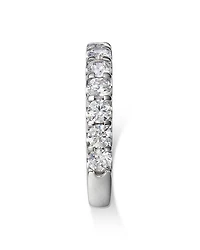 Round Cut Certified Diamond Band in 14K White Gold, 1.25 ct.t.w.