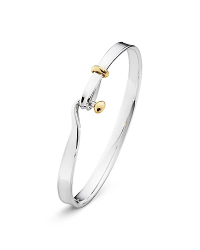 Georg Jensen Men's 18K Yellow Gold & Sterling Silver Torun Bangle Bracelet
