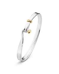 Georg Jensen Men's 18K Yellow Gold & Sterling Silver Torun Bangle Bracelet