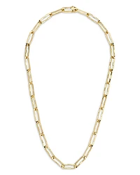 18K Yellow Gold Link to Love Large Square Link Chain Necklace, 19.6"