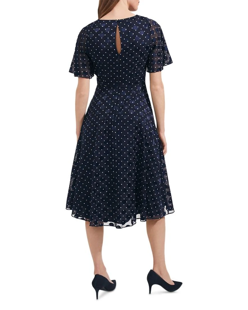 Ceira Flutter Sleeve Dress