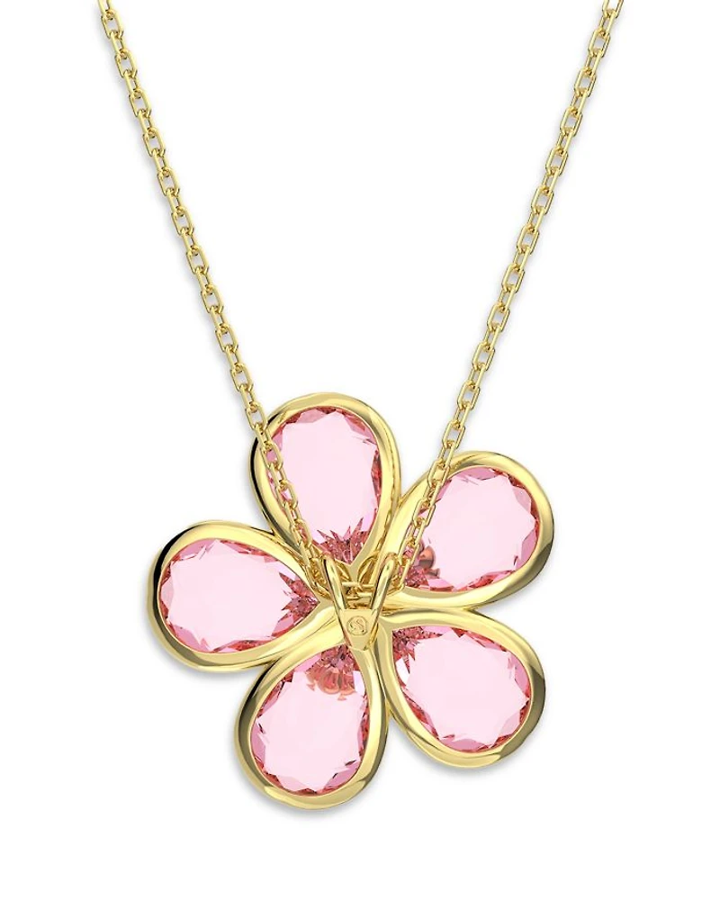 Idyllia Flower Crystal Pendant Necklace, 15-17"
