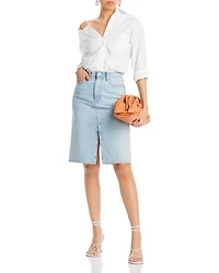 Cotton Juliet High Rise Denim Skirt
