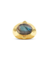 Cleopatra Oval Labradorite Ring