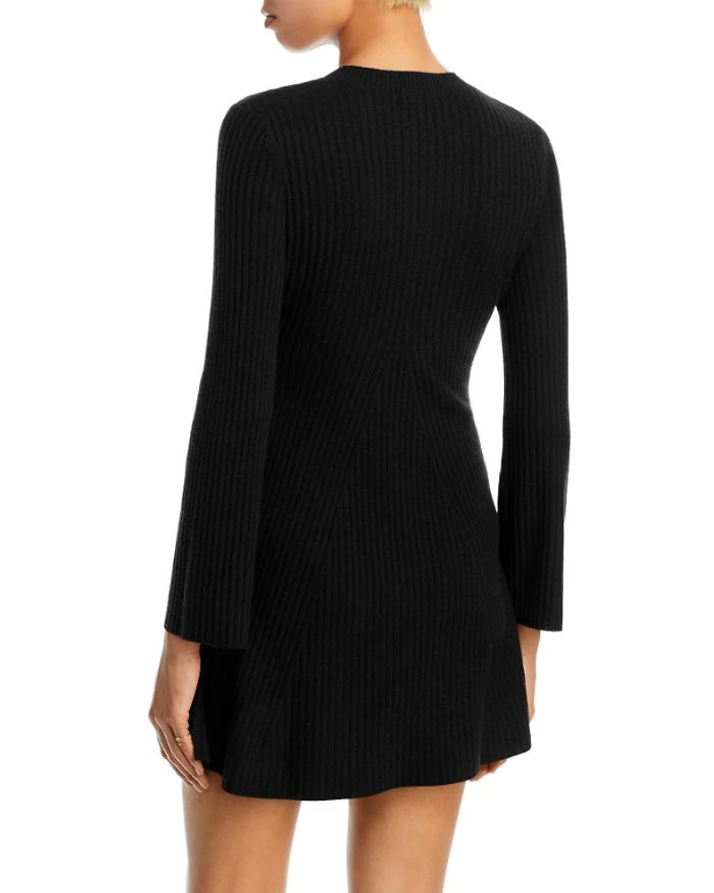 Contour Ribbed Cashmere Mini Dress - Exclusive