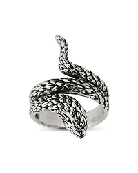 Sterling Silver Scaled Snake Coil Ring