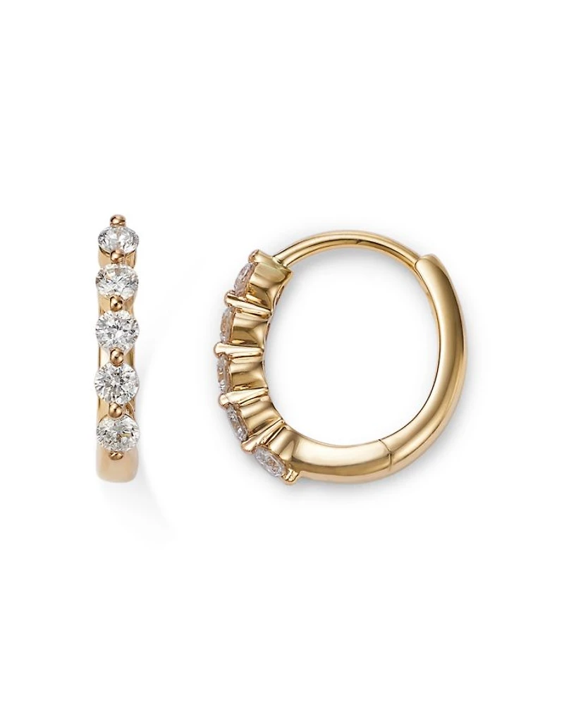 Diamond Mini Hoop Earring Collection 14K Gold, 0.25 tcw