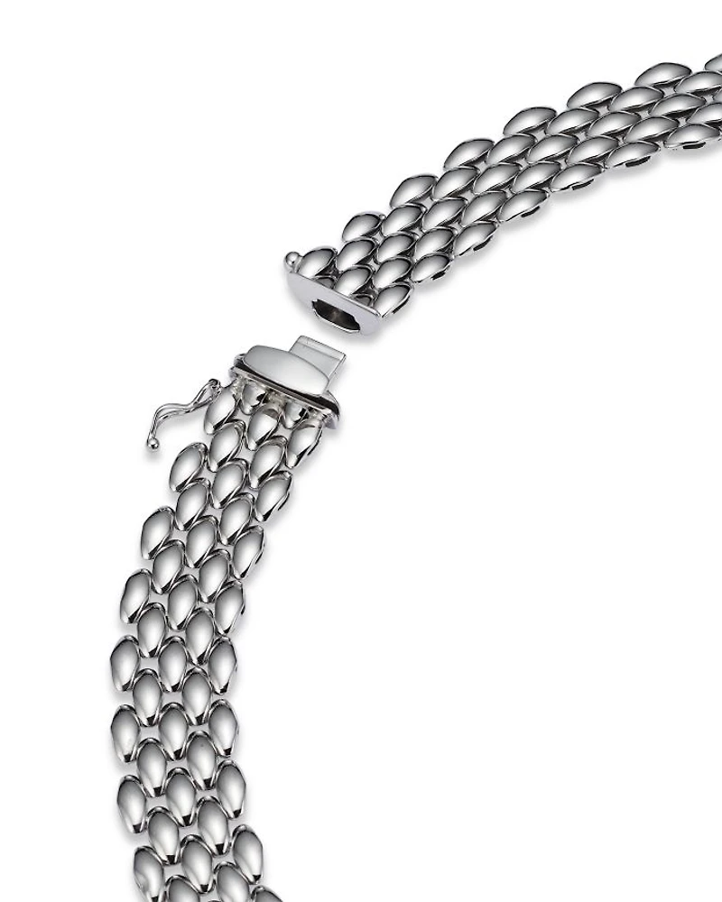 14K Yellow Gold & 14K White Gold Diamond Panther Collar Necklace, 18"