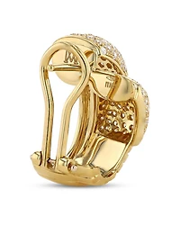 18K Yellow Gold Via Mercanti Diamond Pavé Double Tubogas Hoop Earrings