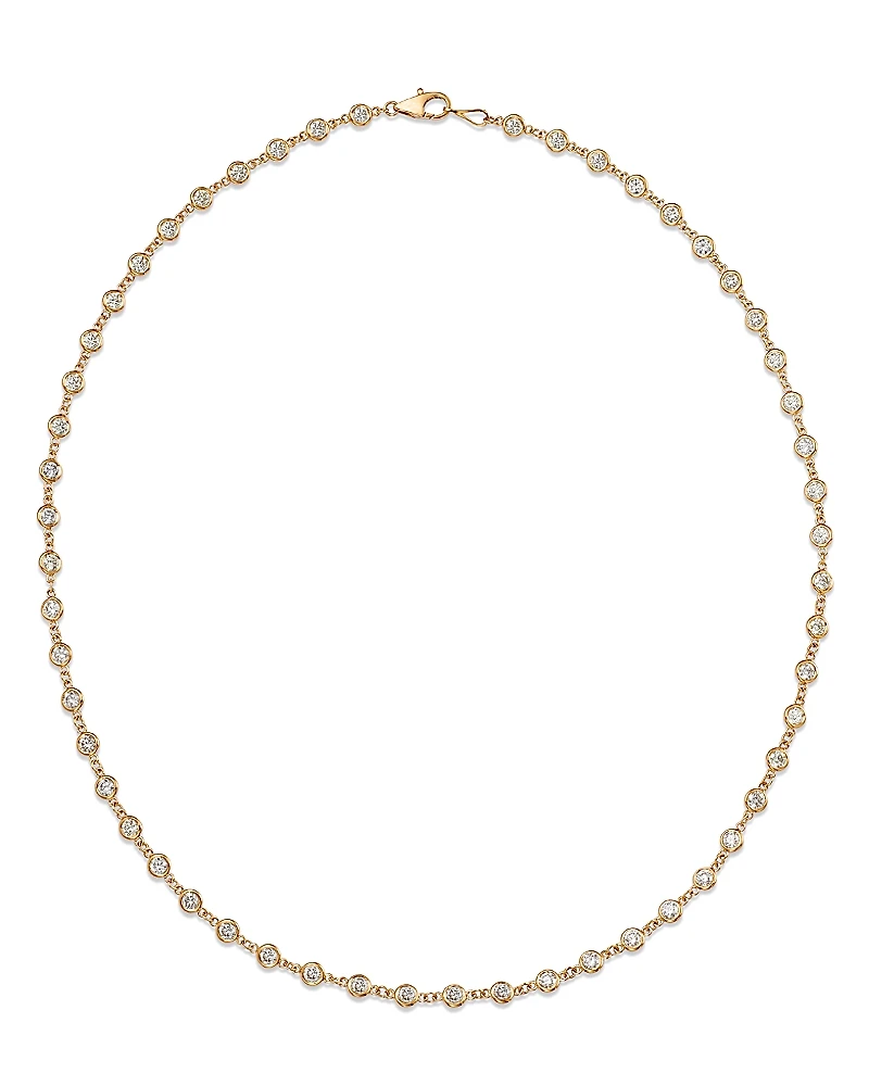 Bloomingdale's Fine Collection Diamond Station Tennis Necklace