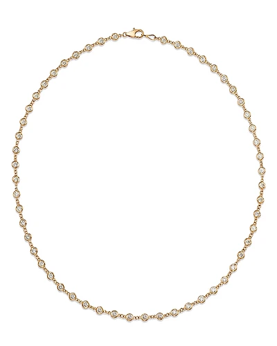 Bloomingdale's Fine Collection Diamond Station Tennis Necklace