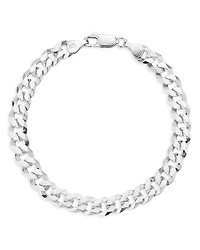 Men's Sterling Silver 7mm Curb Chain Bracelet