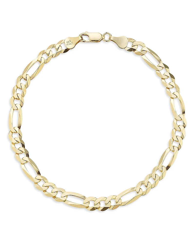Milanesi And Co Men's 18K Gold Vermeil 5mm Figaro Chain Bracelet