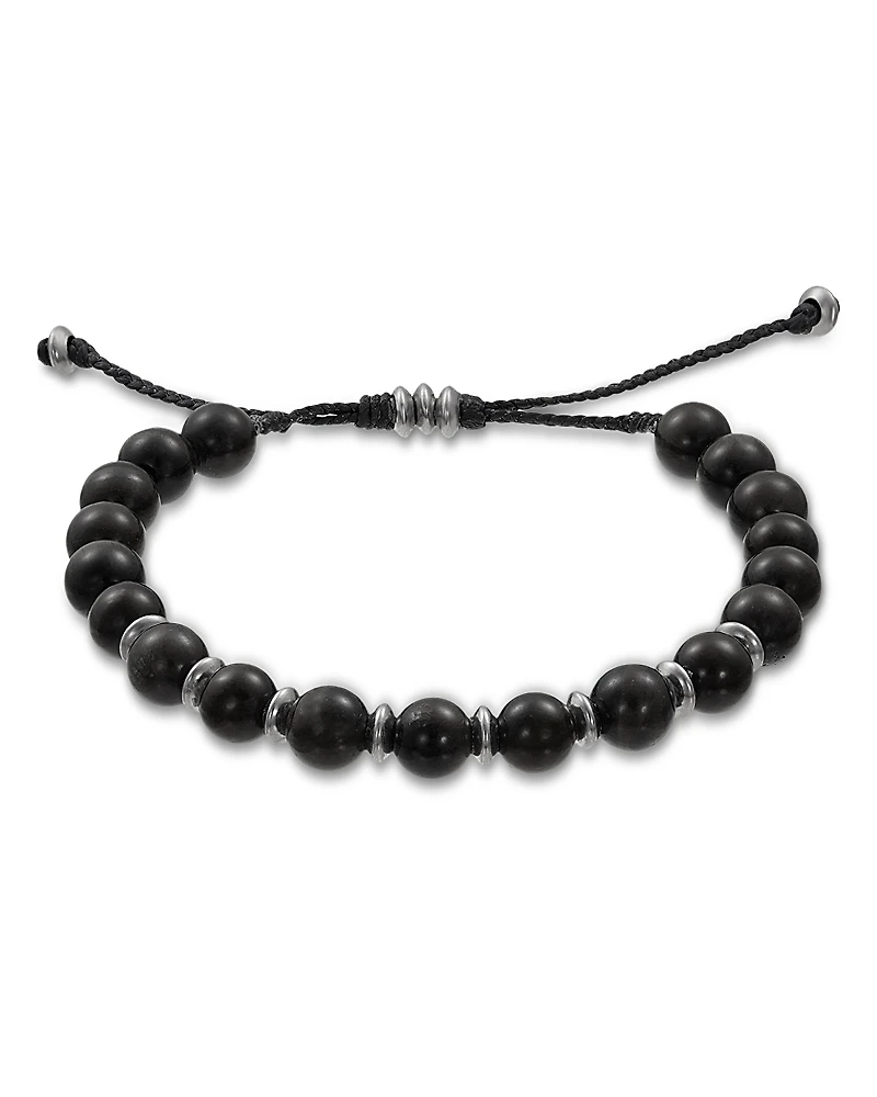Jan Leslie Black Agate Beaded Bracelet