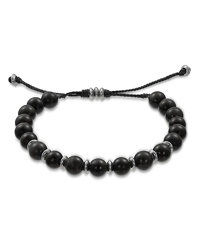 Jan Leslie Black Agate Beaded Bracelet