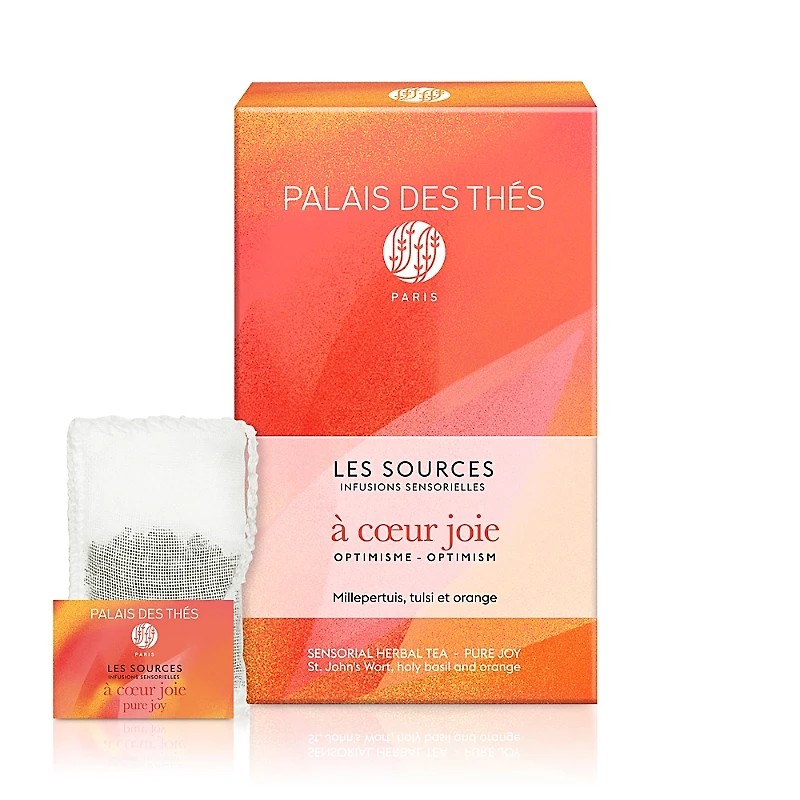 Palais des Thes Pure Joy Herbal Tea Bags - St. John's Wort, Holy basil & Orange