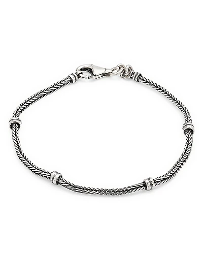 Jan Leslie Sterling Silver Herringbone Bracelet