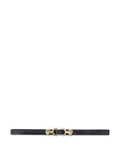 Maje Amor Croc Embossed Belt