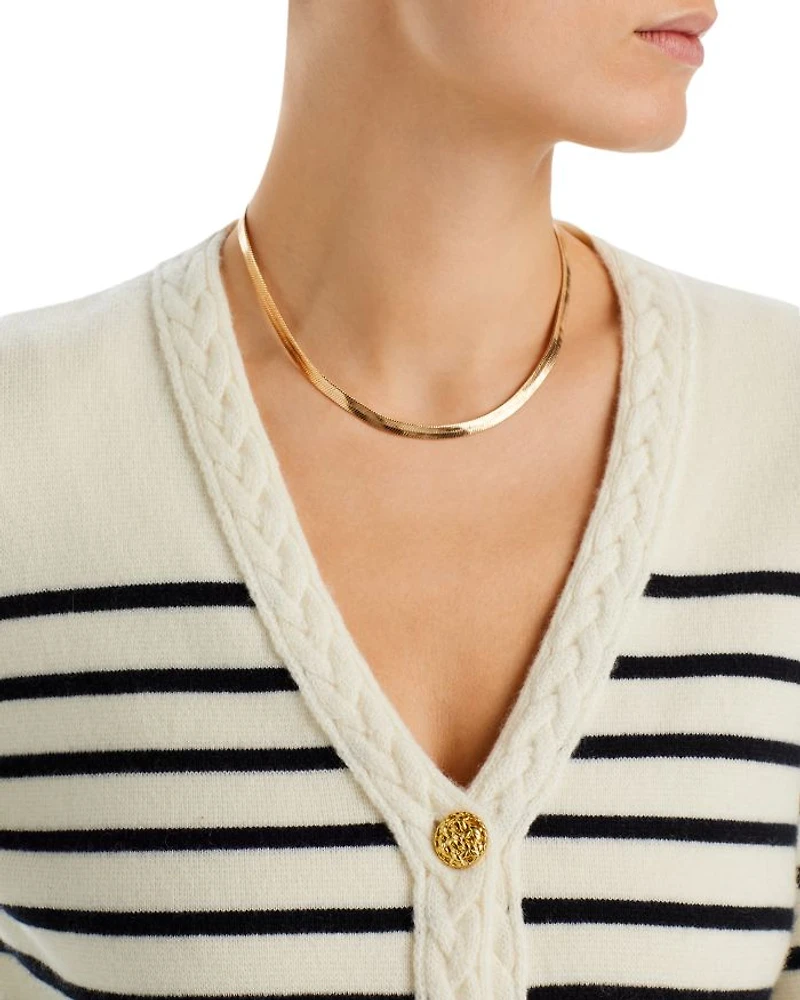 Herringbone Chain Necklace, 16